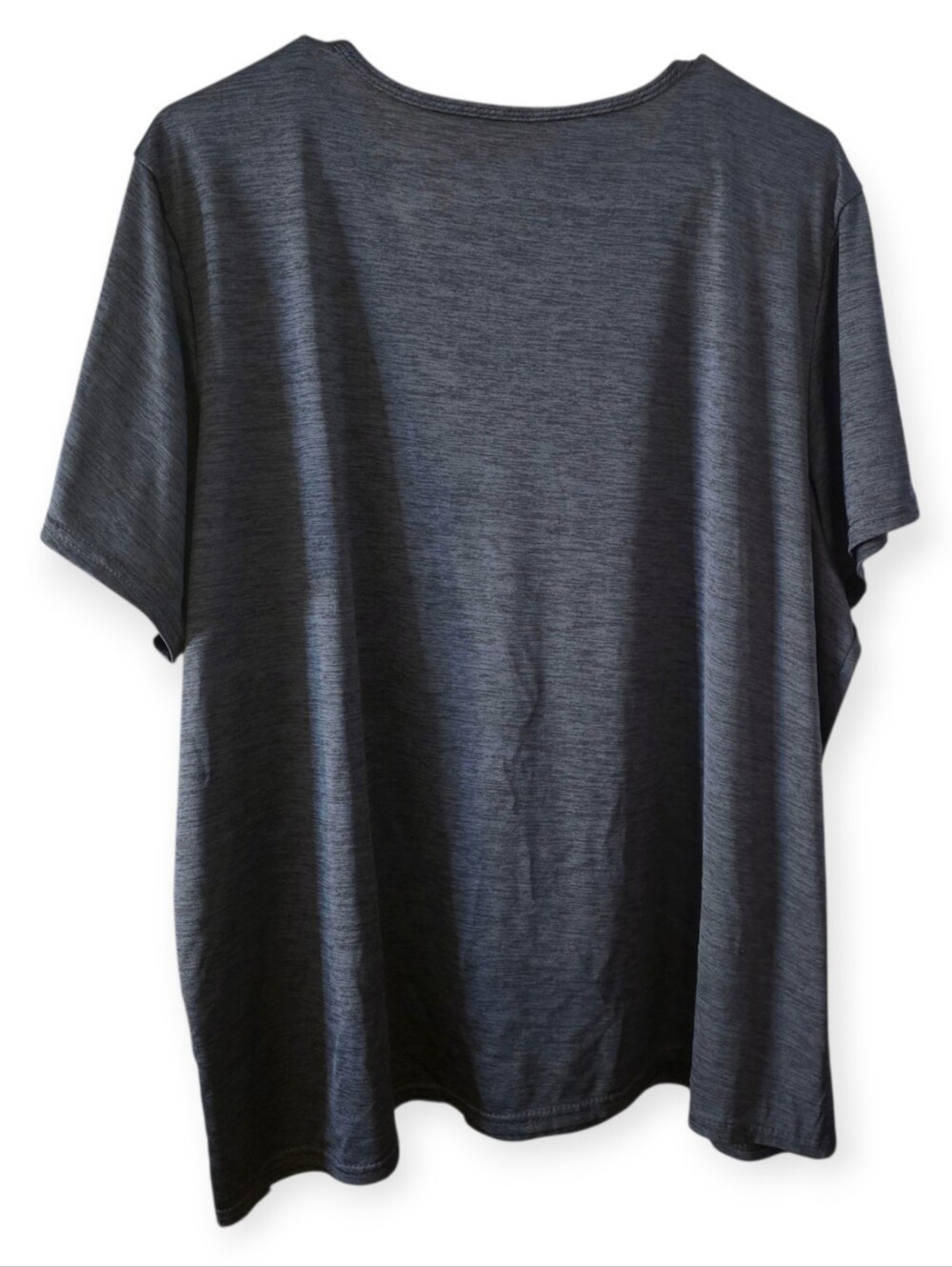 Real Essentials Black Charcoal V Neck Activewear Top 2X - Picture 4 of 5